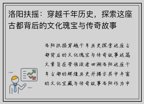 洛阳扶摇：穿越千年历史，探索这座古都背后的文化瑰宝与传奇故事